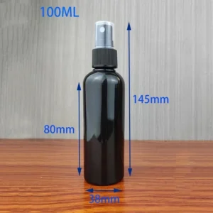 100ml Plastic Black Spray Bottle Liquid Perfume Automizer Cosmetic Containers - Image 2