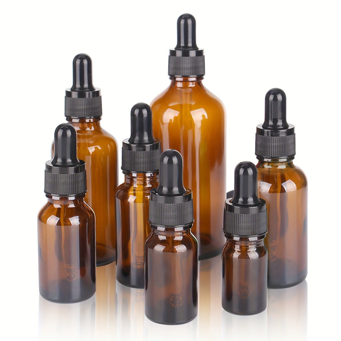 Amber Glass Dropper Bottles with Glass Pipette for Essential Oils Travel Use