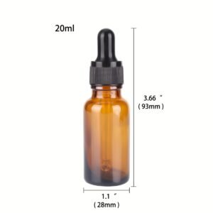 Amber Glass Dropper Bottles with Glass Pipette for Essential Oils Travel Use - Image 10