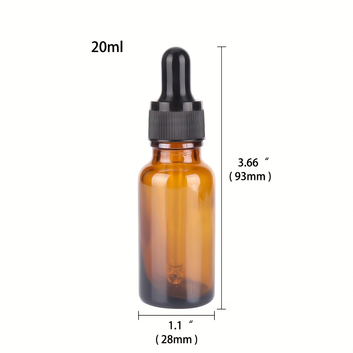 Amber Glass Dropper Bottles with Glass Pipette for Essential Oils Travel Use