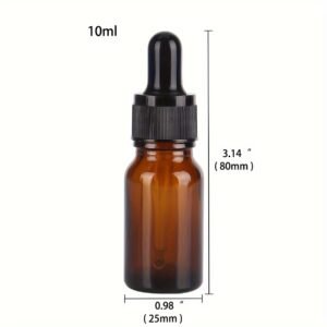 Amber Glass Dropper Bottles with Glass Pipette for Essential Oils Travel Use - Image 7