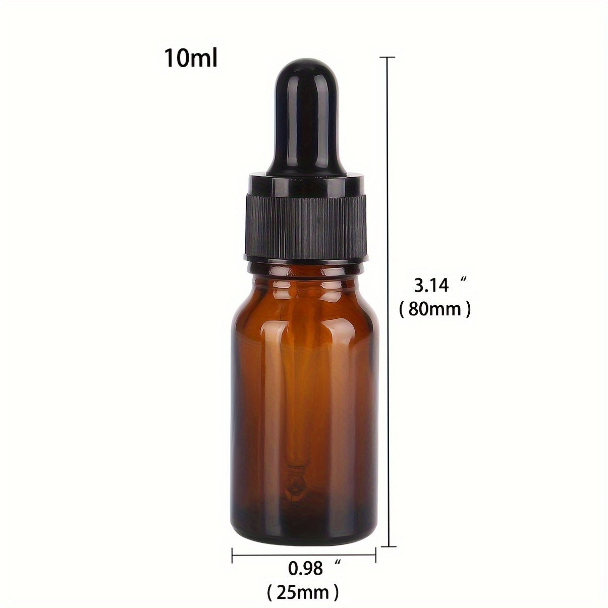 Amber Glass Dropper Bottles with Glass Pipette for Essential Oils Travel Use