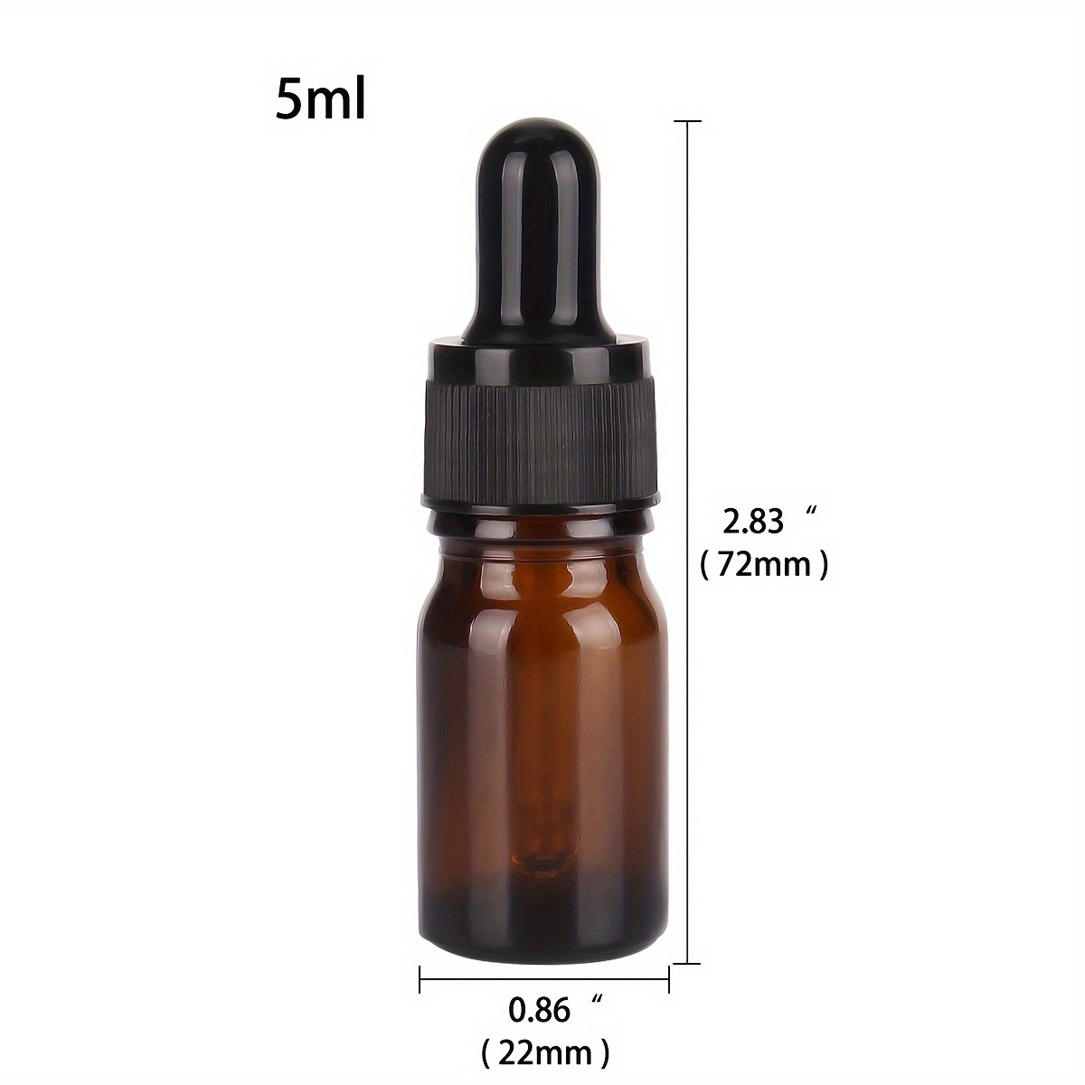Amber Glass Dropper Bottles with Glass Pipette for Essential Oils Travel Use