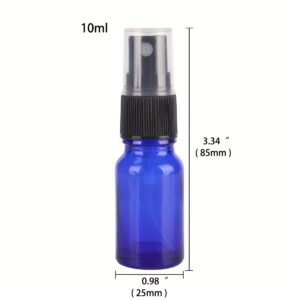 Glass Spray Bottles eusable Mist Sprayer for Essential Oils,Blue Refillable Travel Containers - Image 5
