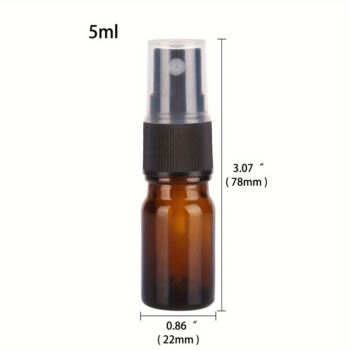 Amber Glass Spray Bottles with Misting Nozzles Perfect for Essential Oils And Travel -Uv Protection