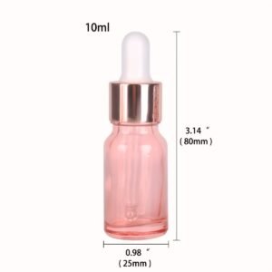 Pink Glass Dropper Bottles with Glass Pipette | for Essential Oils Perfume Travel - Image 4