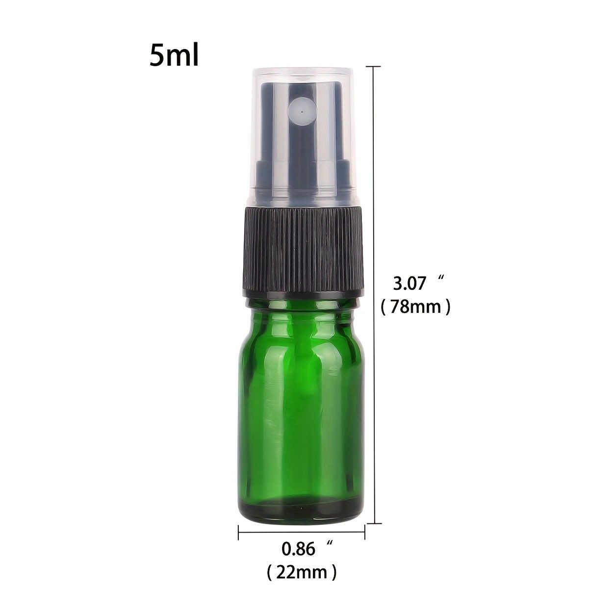 Green Glass Spray Bottle with Mist Sprayer for Essential Oils Refillable Portable Travel Use Necessaries