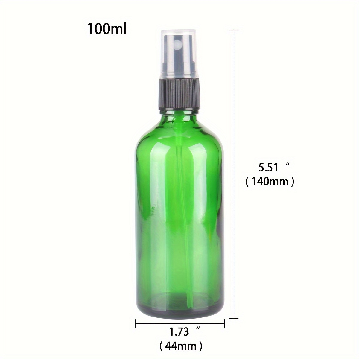 Green Glass Spray Bottle with Mist Sprayer for Essential Oils Refillable Portable Travel Use Necessaries