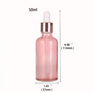 Pink Glass Dropper Bottles with Glass Pipette | for Essential Oils Perfume Travel - Image 9