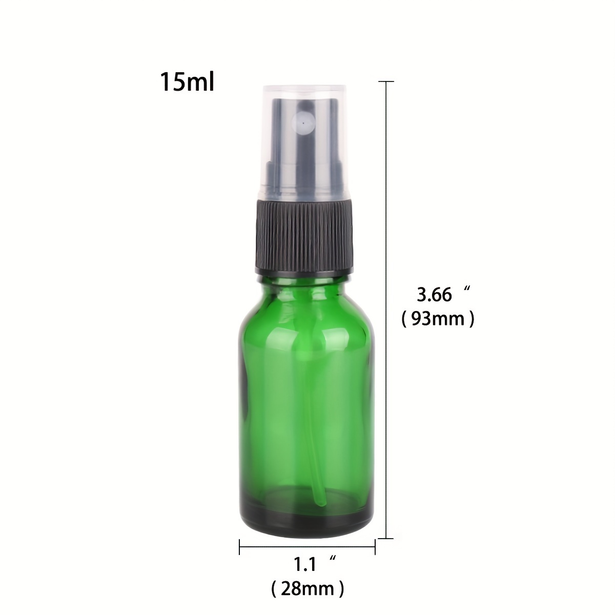 Green Glass Spray Bottle with Mist Sprayer for Essential Oils Refillable Portable Travel Use Necessaries
