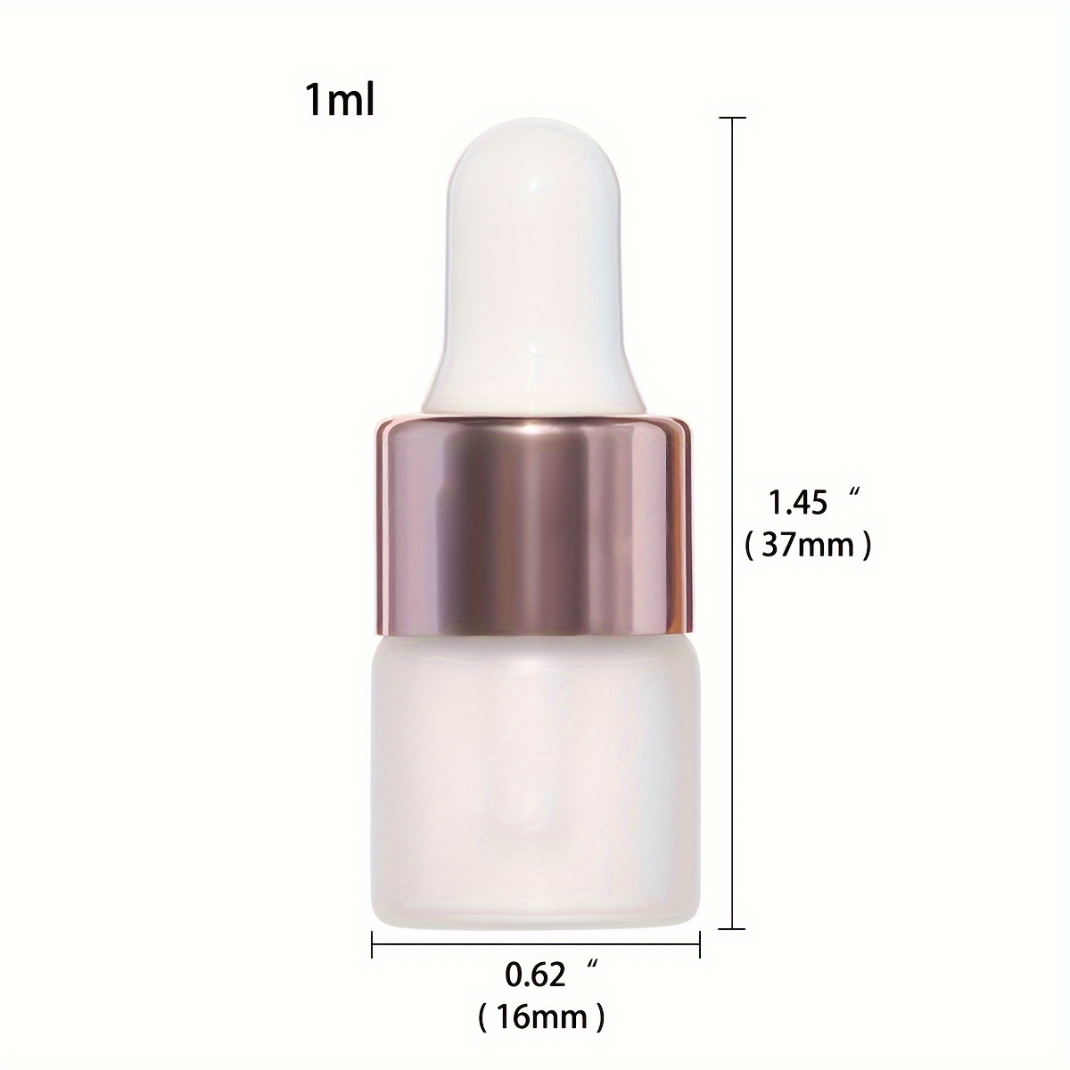 Transparent Frosted Tiny Glass Dropper Bottles with Glass Pipette for Essential Oil