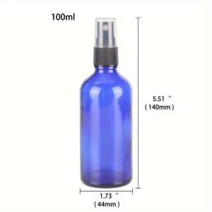 Glass Spray Bottles eusable Mist Sprayer for Essential Oils,Blue Refillable Travel Containers - Image 10