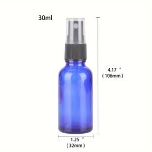 Glass Spray Bottles eusable Mist Sprayer for Essential Oils,Blue Refillable Travel Containers - Image 8