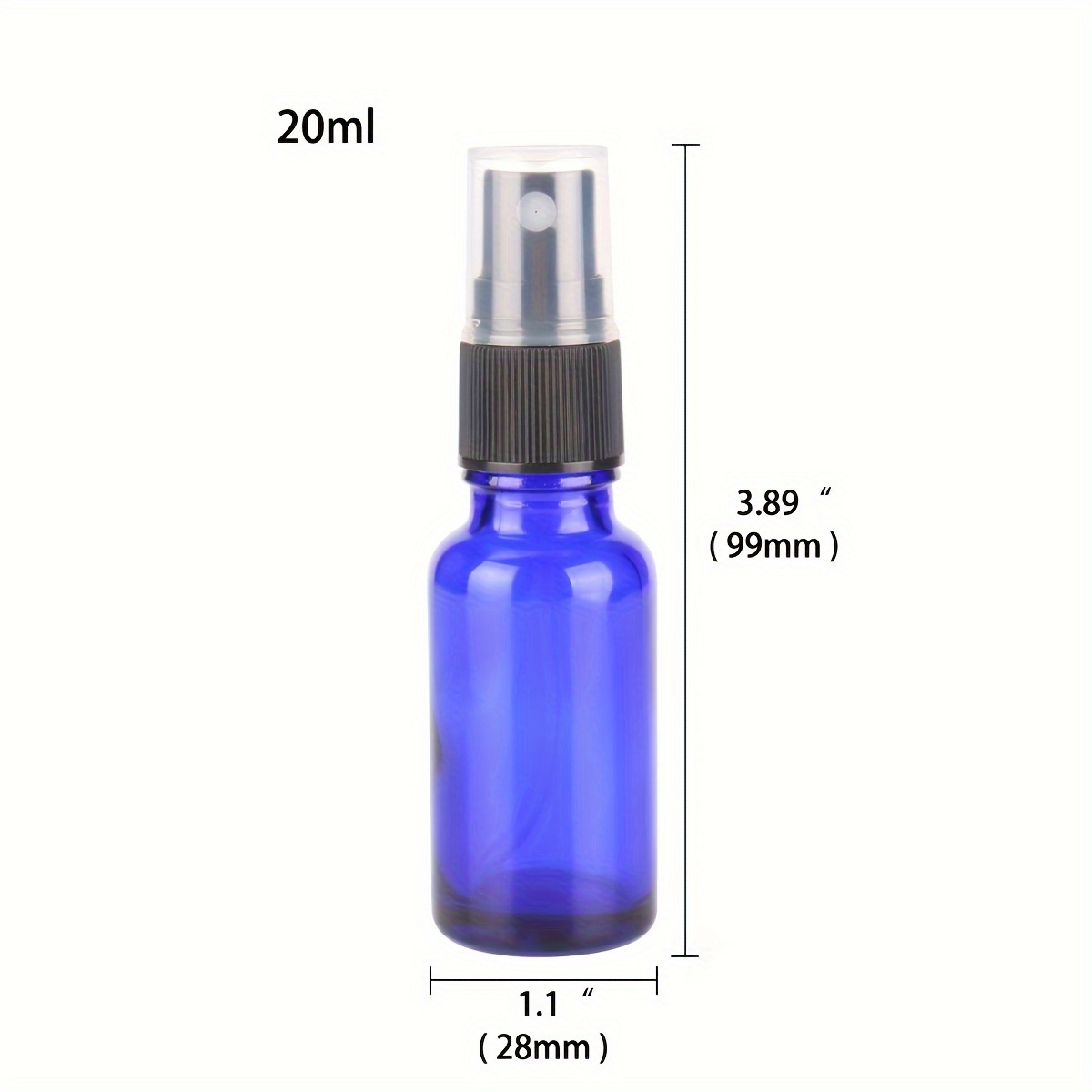 Glass Spray Bottles eusable Mist Sprayer for Essential Oils,Blue Refillable Travel Containers