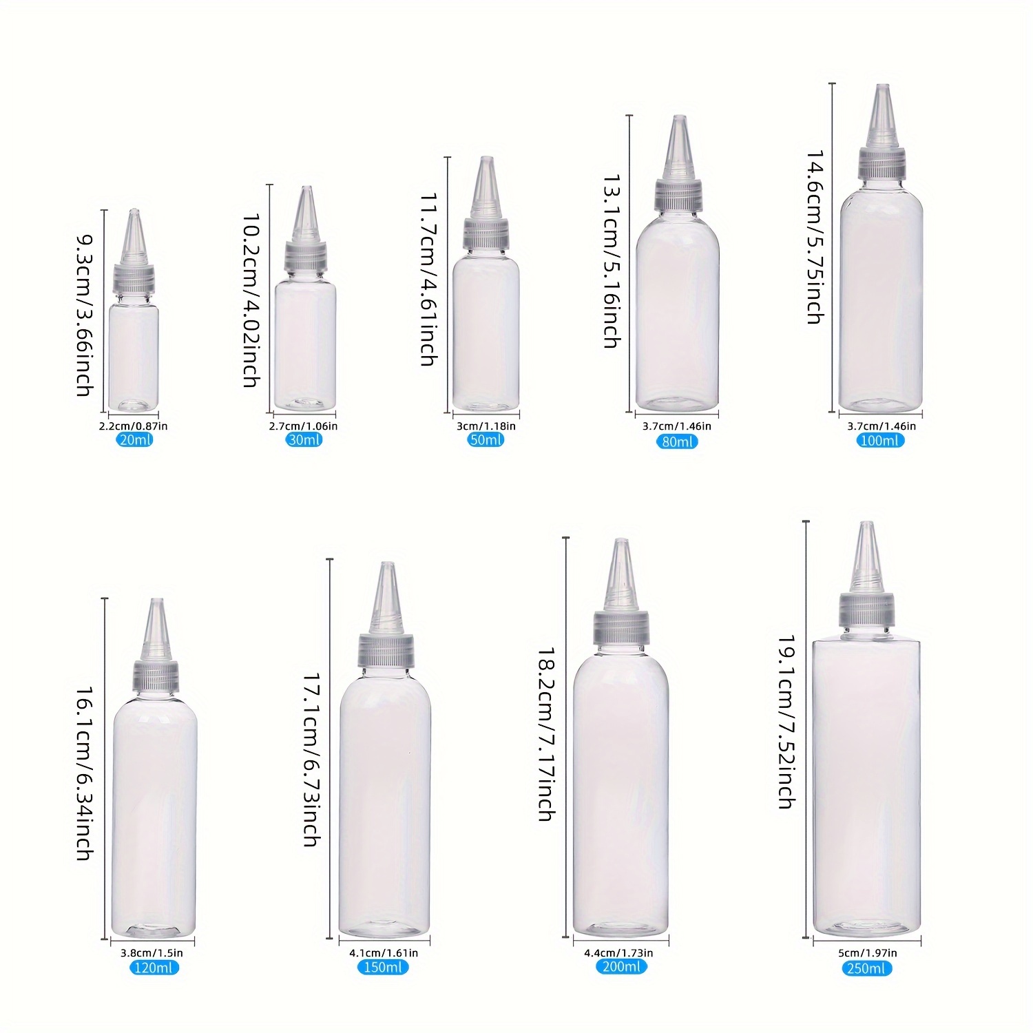 Transparent Plastic Travel Bottles drip bottle