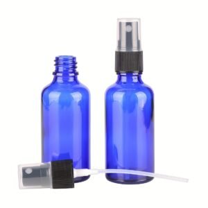Glass Spray Bottles eusable Mist Sprayer for Essential Oils,Blue Refillable Travel Containers - Image 3