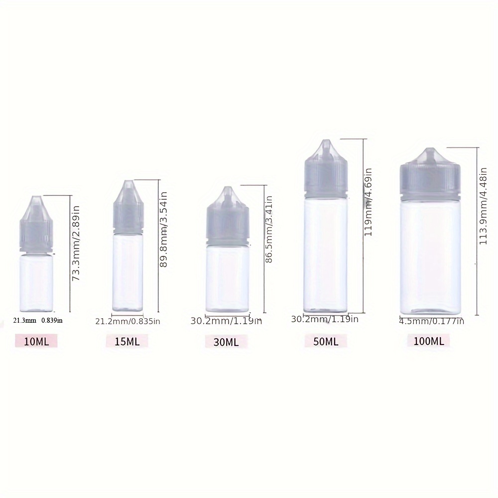 PET Empty Bottle Plastic Filling Bottle Portable Dropper Bottles Squeezable Container for Liquid Jar