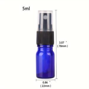 Glass Spray Bottles eusable Mist Sprayer for Essential Oils,Blue Refillable Travel Containers - Image 4