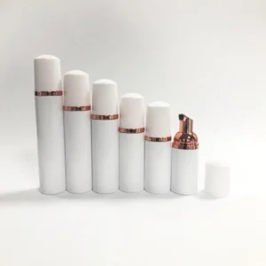30ml 60ml 100ML White rose golden pump Plastic Foam Bottle Empty Cosmetic Shampoo Container - Image 1