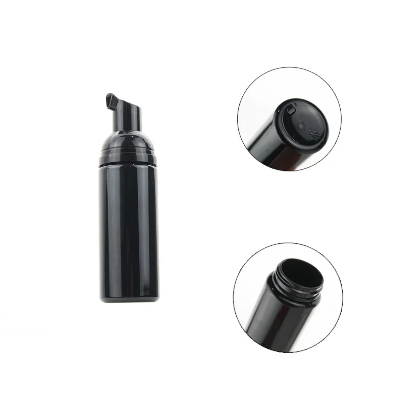 Plastic Foam Pump Bottle Black Empty Face Cleaner Cosmetic Bottles Soap Dispenser