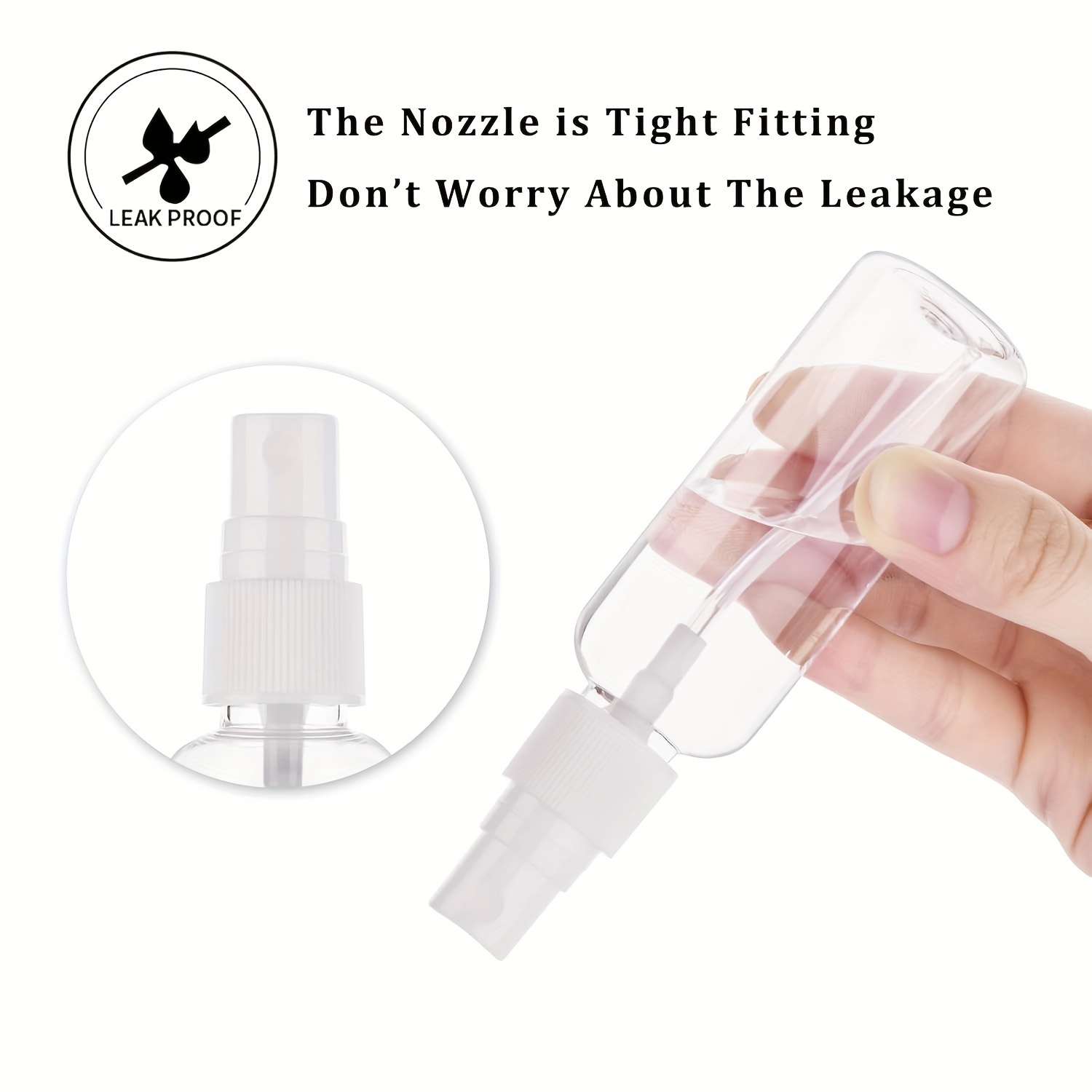 Mini Travel Essential Plastic Fine Spray Bottle – Transparent