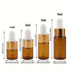 Mini Dropper Bottles for Essential Oil Bottles Cosmetic Empty Containers for Chemistry Lab Chemicals And Perfumes - Image 1