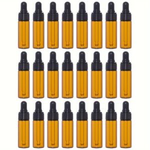 Mini Amber Glass Dropper Bottle with Glass Pipette for Essential Oil Liquid Vial - Image 7
