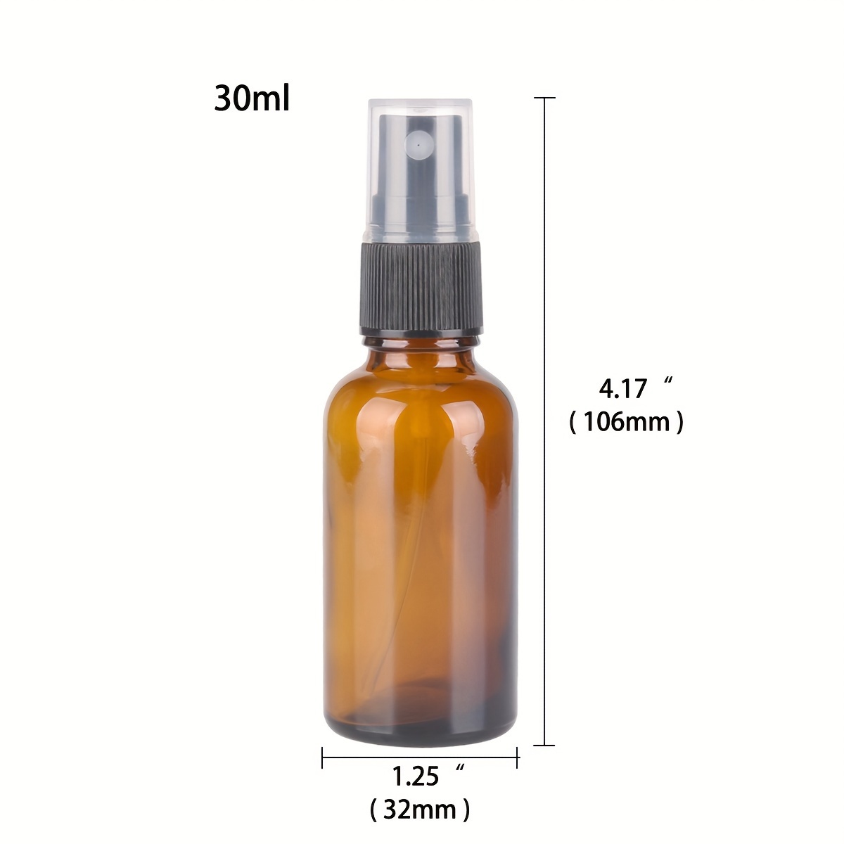 Amber Glass Spray Bottles with Misting Nozzles Perfect for Essential Oils And Travel -Uv Protection