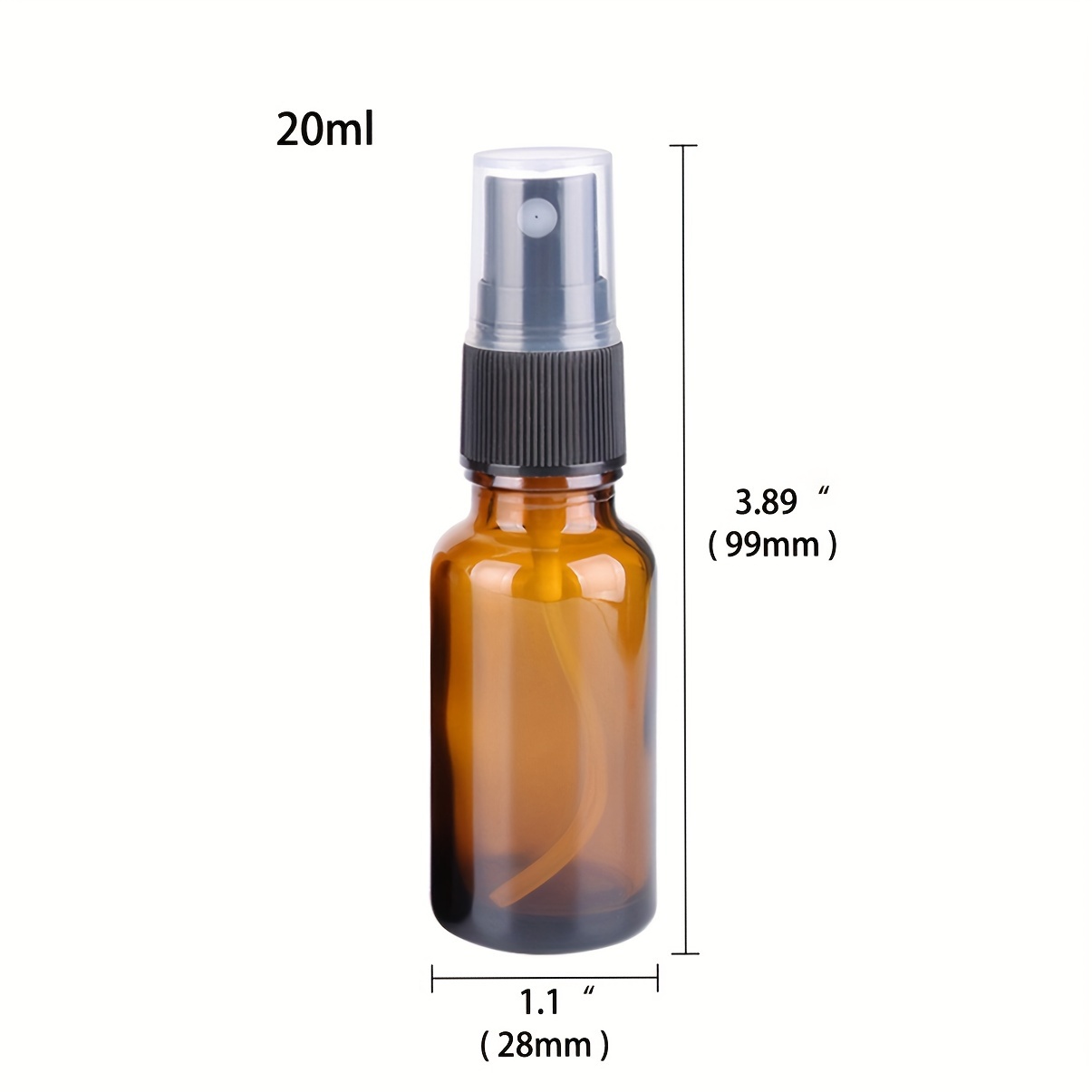 Amber Glass Spray Bottles with Misting Nozzles Perfect for Essential Oils And Travel -Uv Protection