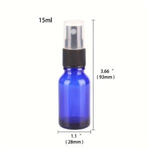 Glass Spray Bottles eusable Mist Sprayer for Essential Oils,Blue Refillable Travel Containers - Image 6