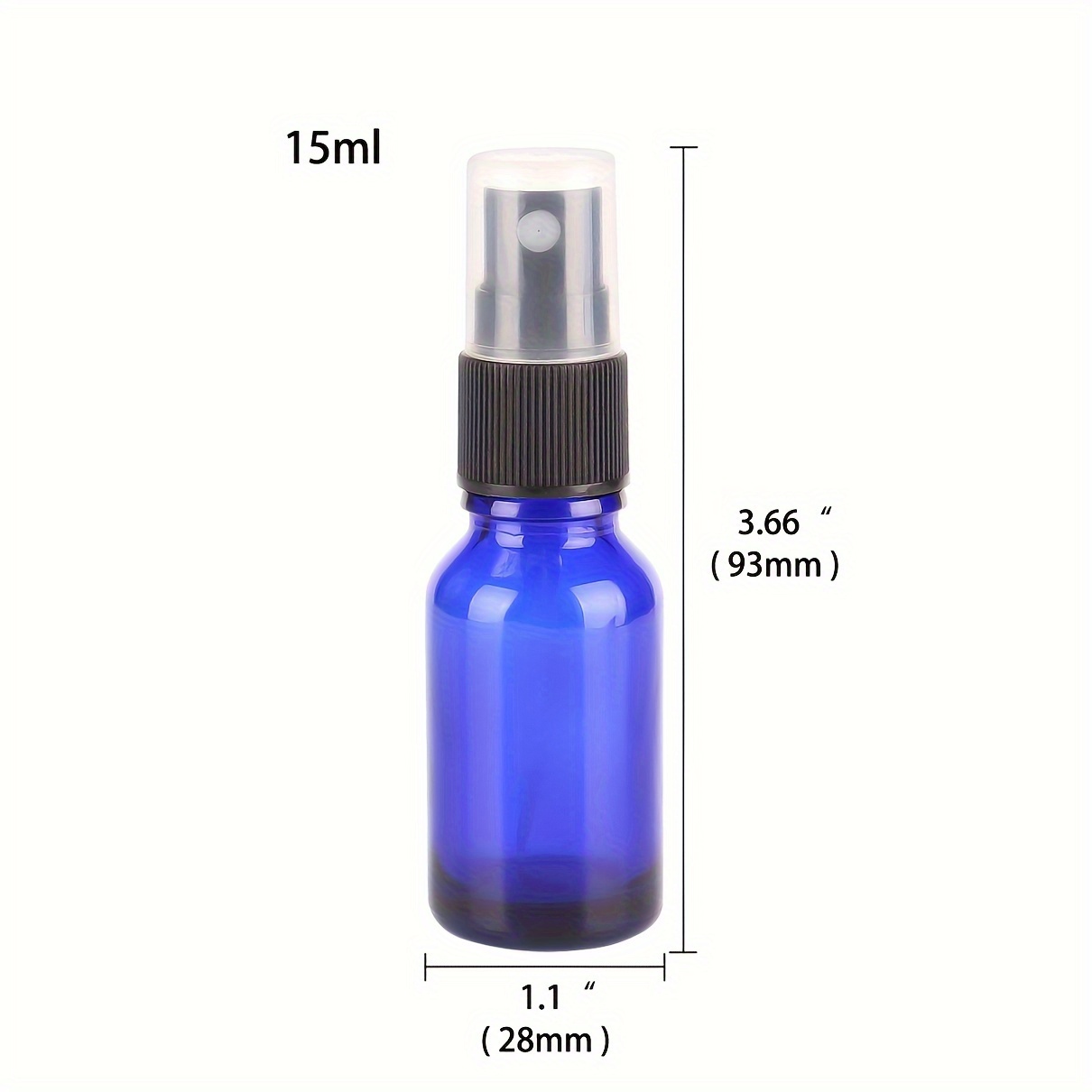 Glass Spray Bottles eusable Mist Sprayer for Essential Oils,Blue Refillable Travel Containers