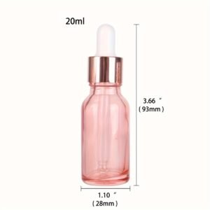 Pink Glass Dropper Bottles with Glass Pipette | for Essential Oils Perfume Travel - Image 7
