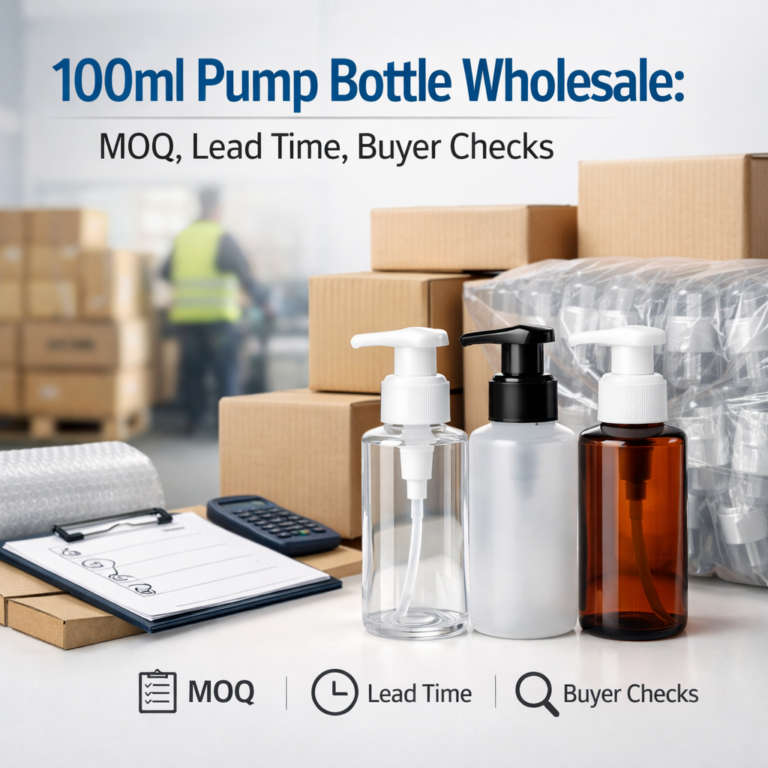 100ml Pump Bottle Wholesale: MOQ, Lead Time, Buyer Checks