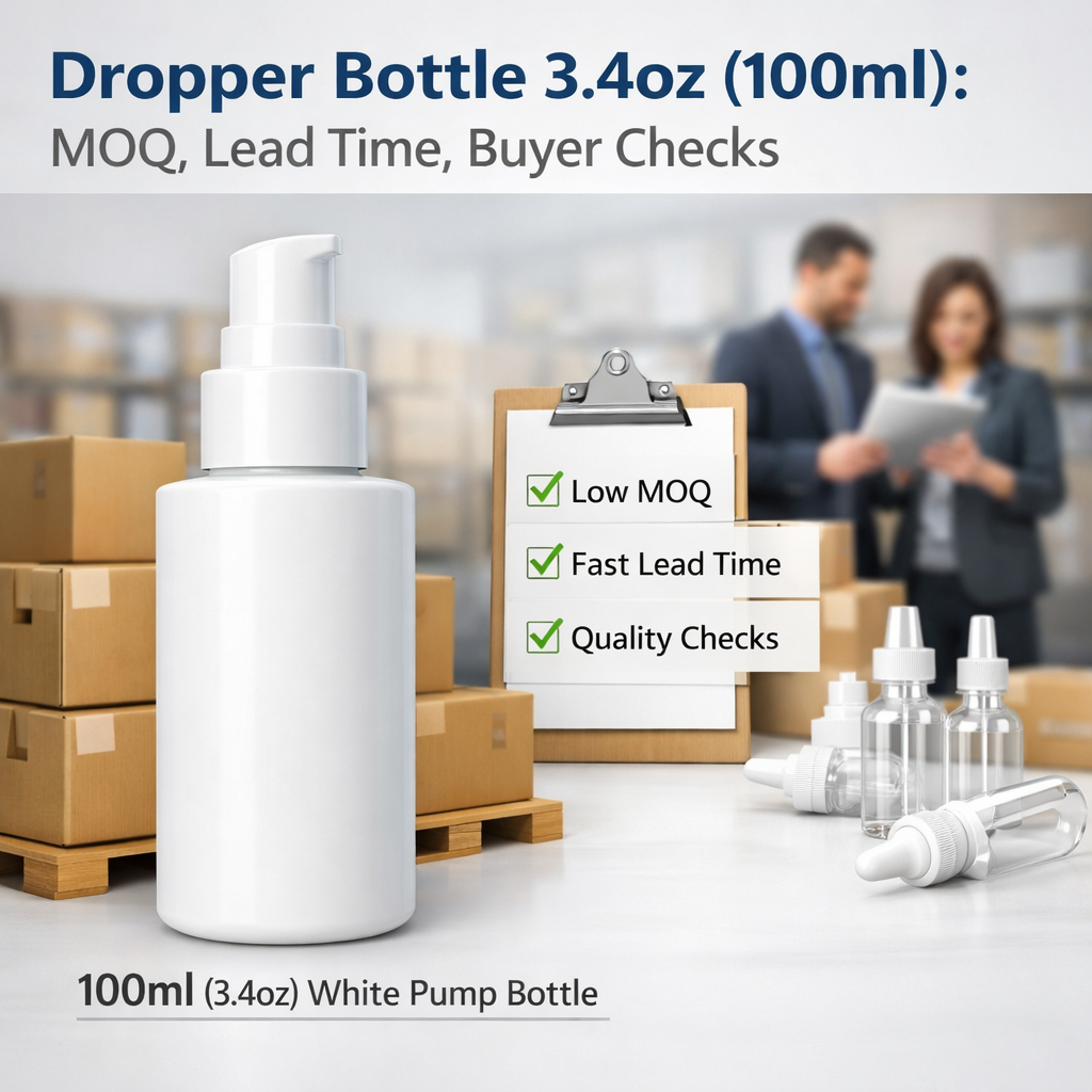 Dropper Bottle 3.4oz(100ml): MOQ, Lead Time, Buyer Checks