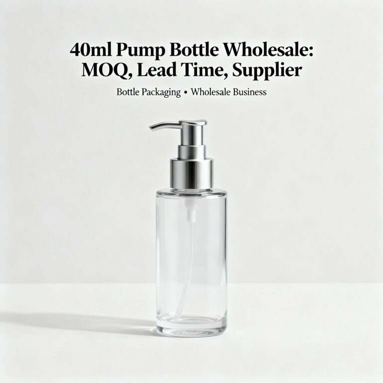 40ml Pump Bottle Wholesale: MOQ, Lead Time, Supplier
