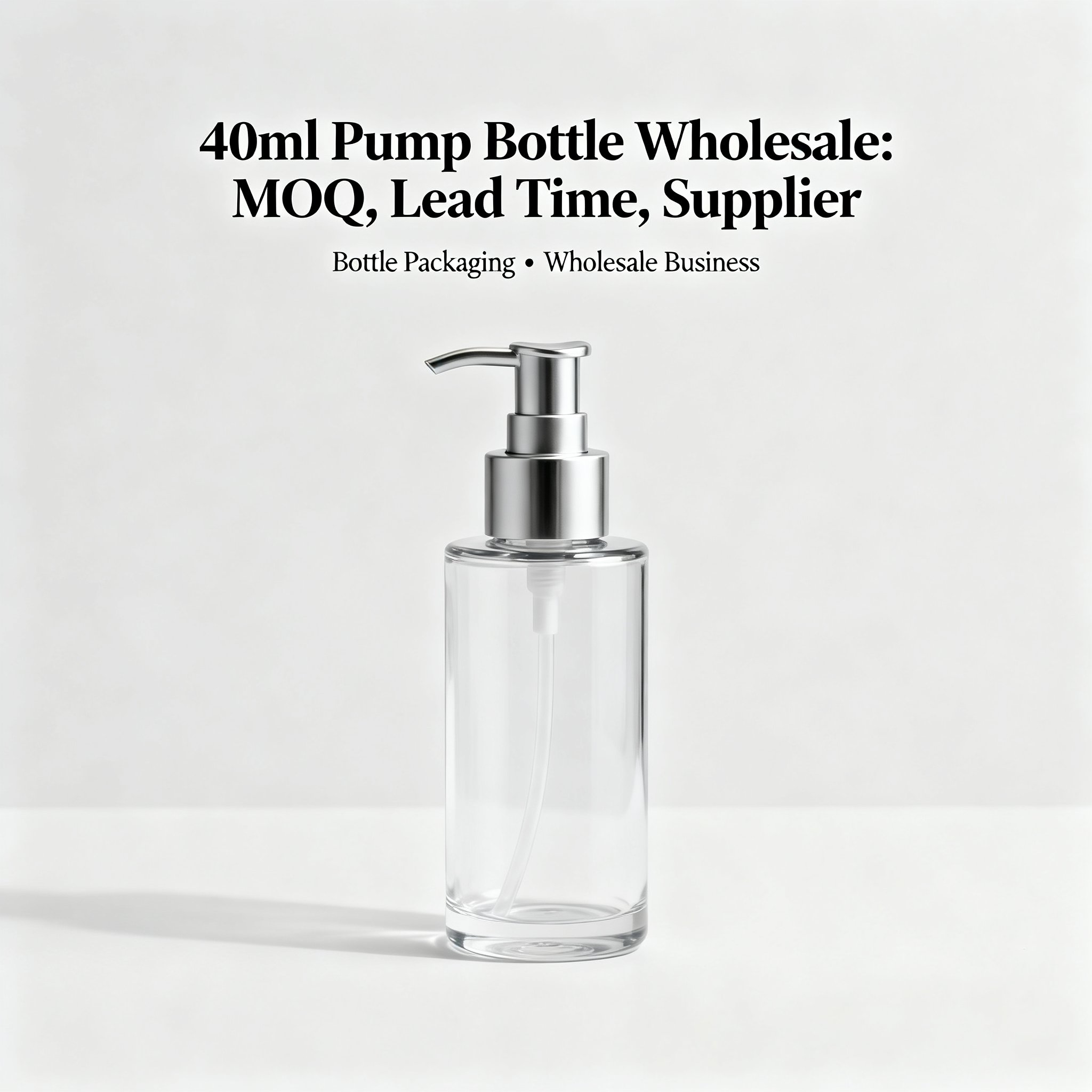 40ml Pump Bottle Wholesale: MOQ, Lead Time, Supplier