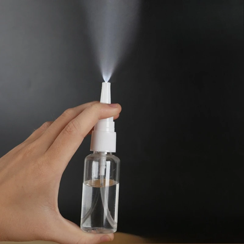 10‑50ml Clear PET Fine Mist Nasal Spray Bottles wellness Empty Mini Container