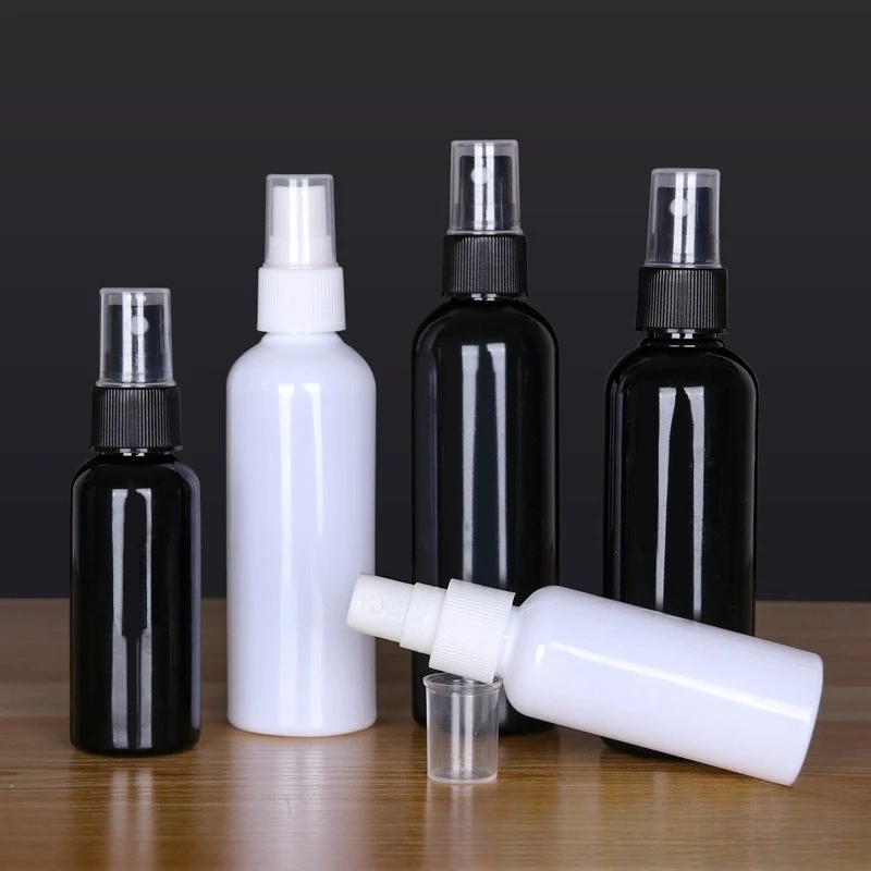 20‑100ml HDPE Light‑Proof Empty Spray Bottle White Black Portable Alcohol Cosmetic Atomizer