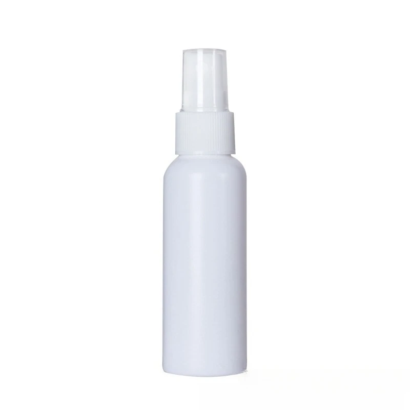 10-100ml HDPE White Refillable Spray Bottle Light-proof Travel Cosmetic Alcohol