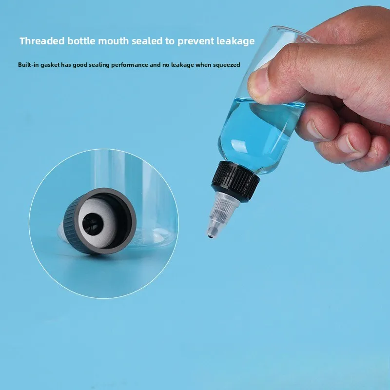 10‑100ml PET Clear Pointed Squeeze Bottle Pigment Ink Dispenser