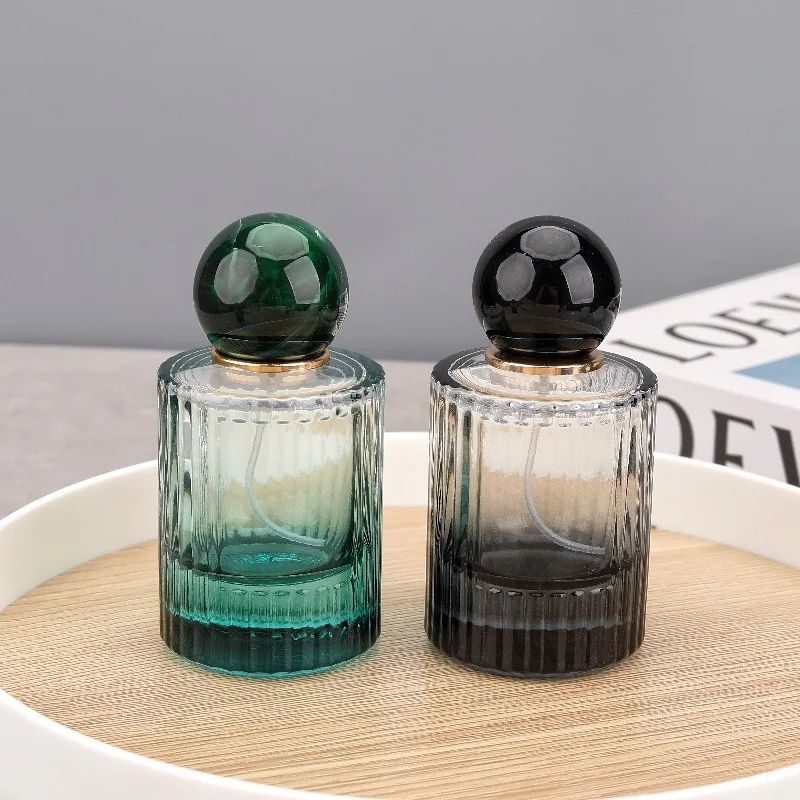30‑50ml Gradient Glass Perfume Spray Bottle Refillable Portable Travel Sample