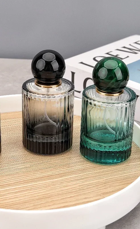 30‑50ml Gradient Glass Perfume Spray Bottle Refillable Portable Travel Sample