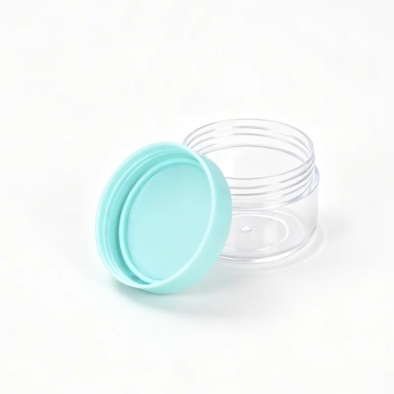 10-20g Round Transparent Plastic Cosmetic Sample Cream Jar Travel Pot