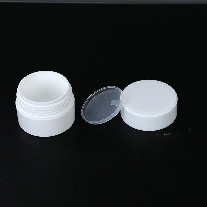 10-30g PP Double Layer Cream Jar Silver Edge Refillable Skincare Pot