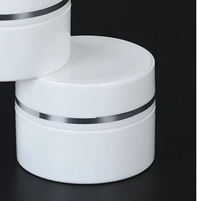 10-30g PP Double Layer Cream Jar Silver Edge Refillable Skincare Pot