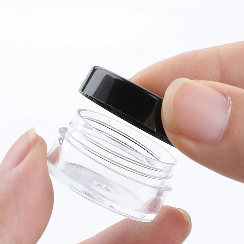3g 5g Round Plastic Cosmetic Sample Jars Mini Travel Cream Containers