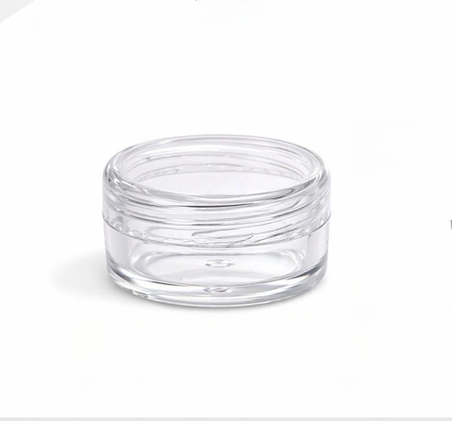 3g 5g Round Plastic Cosmetic Sample Jars Mini Travel Cream Containers