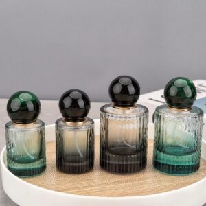 30‑50ml Gradient Glass Perfume Spray Bottle Refillable Portable Travel Sample